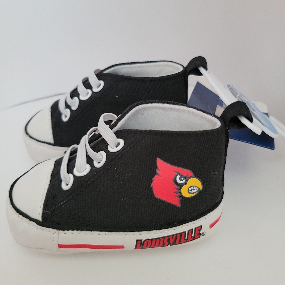 Baby Fanatics Infant Boys Louisville Cardinals Pre Walkers Soft Fabric Shoes